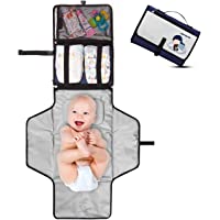 Los mejores  - Cambiador Portátil de Pañales para Bebé - Kit Cambiador de Viaje - Completamente Acolchado - Esterilla Lavable de Quita…
